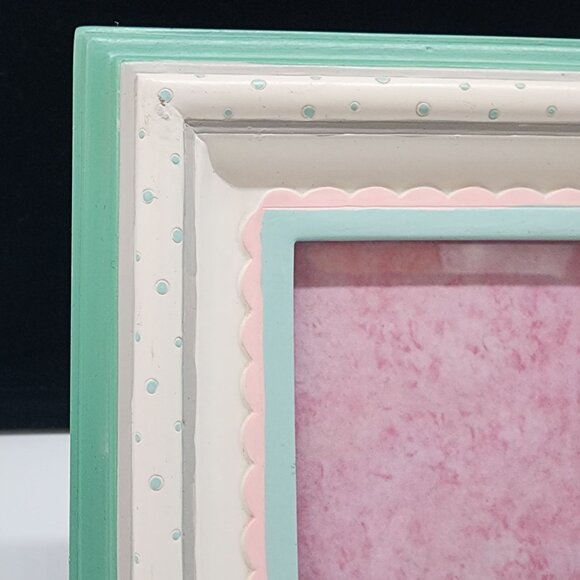 Hand Painted Floral Picture Frame By Bonnie Lynn Pastel Colors Easter - Picture 3 of 11
